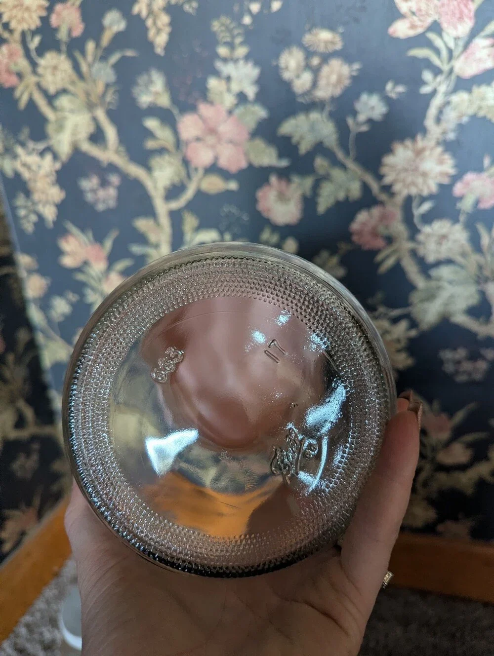 Vintage Ball Glass Storage Jars with Duck Bow Motifs Grannycore